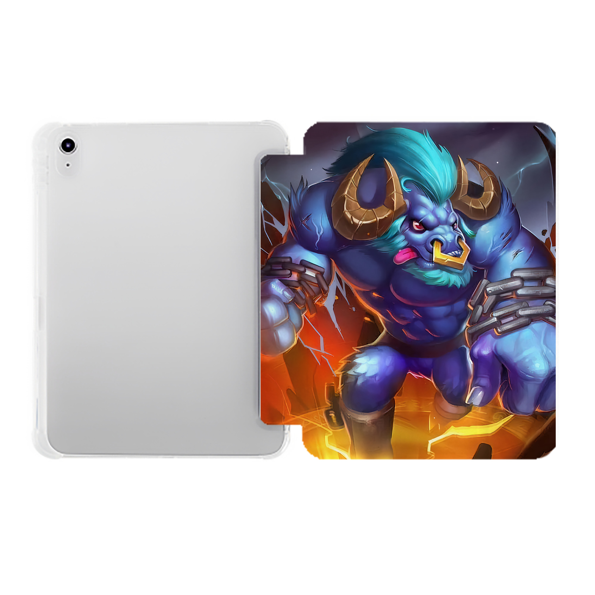 （画像用） リーグ・オブ・レジェンド League of Legends LOL IPad ケース ペン収納付き 三つ折りスタンド PUレザー×シリコン 対応機種9.5/10.5/10.9インチ